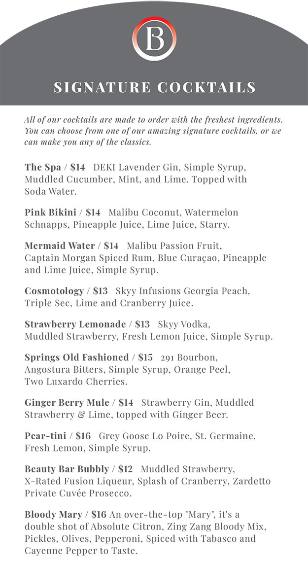 Signature Cocktails