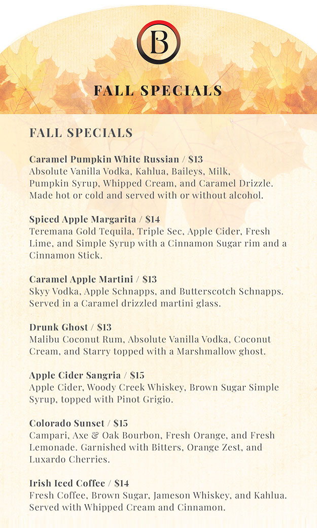 Fall Specials